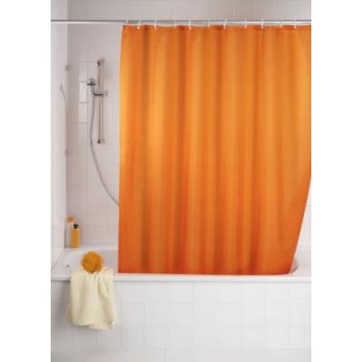 Wenko 20039100 rideau de douche en textile orange anti moisissure 180x200 cm