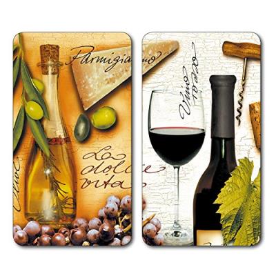 Kesper 36537 italien planche à découper verre multicolore 56 x 50 x 0,8 cm