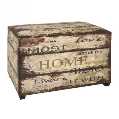 HOME coffre de rangement pliable vintage en simili