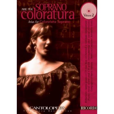 Partitions Classique Ricordi Cantolopera - Arie Per Soprano Coloratura Vol.3 + Cd  Soprano, Piano