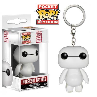 Figurine Disney - Nursebot Baymax Porte Clé Pocket Pop 4cm