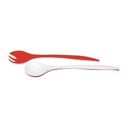 ZAK DESIGNS 1647-340 DUO MINI COUVERTS À SALADE 22 CM ROUGE/BLANC