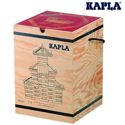 Jeu de construction Kapla Malette 280 planchettes naturel+ 1 livre d'art 3 ans +