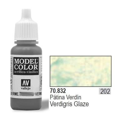 Vallejo acrylic model color - verdigris glaze - val832 vall-70832