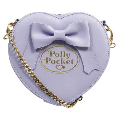 Polly Pocket Sac à bandoulière violet en forme de coeur