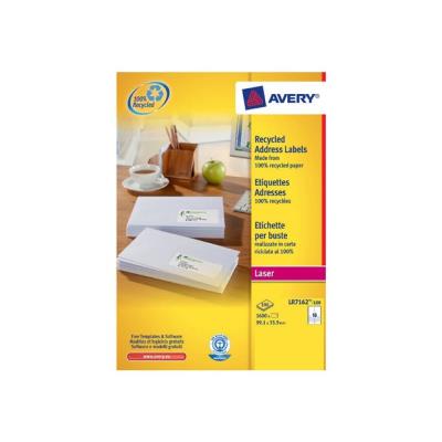 Avery QuickPEEL Recycled Labels - adresetiketten - 1600 etiket(ten)