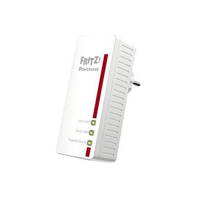 AVM FRITZ!Powerline 540E - WLAN Set - bridge - 2-poorts switch - HomePlug AV (HPAV) - 802.11b/g/n - 2,4 GHz - aansluitbaar aan muur - met AVM FRITZ!Powerline 510E