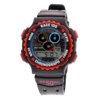 Montre Digi-Tech /DT102913 en Caoutchouc Noir