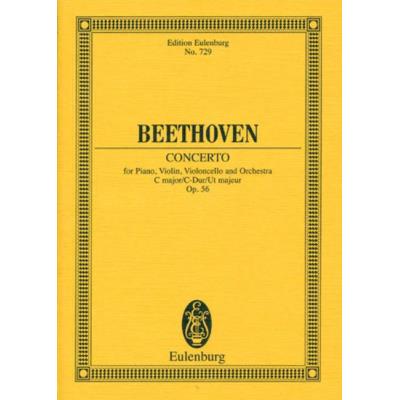 Partitions classique EULENBURG BEETHOVEN L.V. - TRIPLE CONCERTO C MAJOR OP. 56 - PIANO, VIOLIN, CELLO AND ORCHESTRA Format poche
