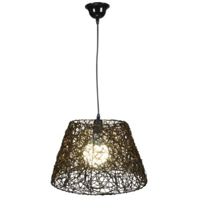 Naeve Leuchten 7001304 Suspension D'intérieur En Design Vannerie Marron Foncé Diamètre 40 Cm Hauteur 40 Cm