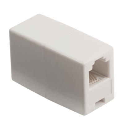 Rj11-koppeling naar rj11 vrouwelijke connector naar rj11 vrouwelijke witte waardelijn