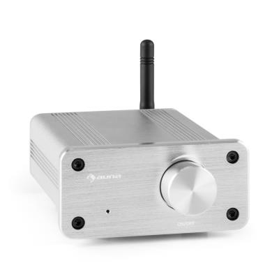 auna BT-Bro silver Mini-amplificateur stéréo classe D Bluetooth aluminium