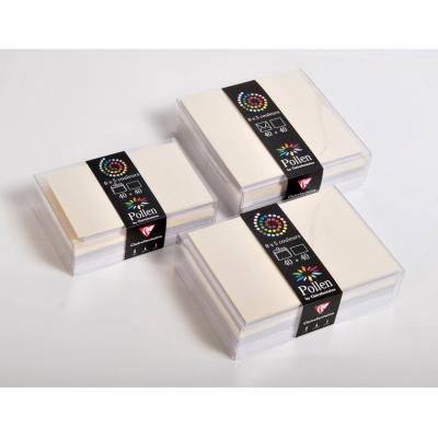Pollen Lot de 5 Coffret 40 enveloppes 140x140 + 40 cartes 135x135 Vert (5 couleurs)