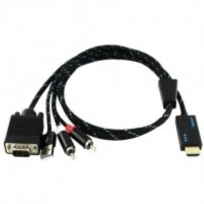 Ligawo 1.6m hdmi vga+rca (6518933)