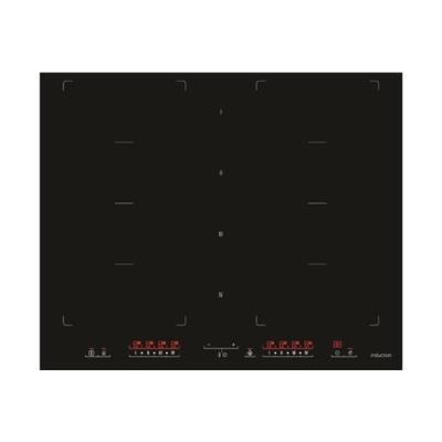 Beko HII 68600 PTX FlexIn Full table de cuisson à induction - noir - vitrocéramique - avec garnitures en acier inoxydable