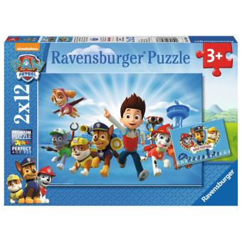 Puzzles 2 x 12 pièces Ravensburger Ryder et la Pat Patrouille