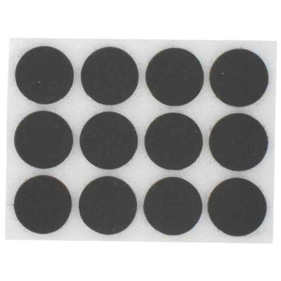 PVM - Patin feutre marron adhésif rond Ø 22 mm - Lot de 12