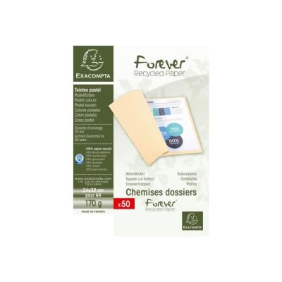 Exacompta Rouge Forever 180 Chemise A4 Pour 200 Feuilles (Pack De 50)