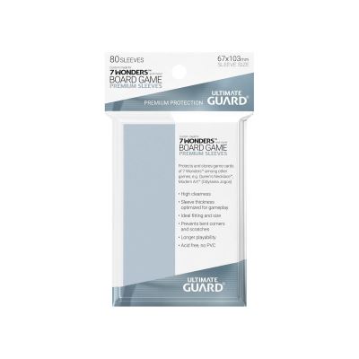 Ultimate Guard - Pack 80 pochettes Premium Soft Sleeves jeux de plateau 7 Wonders?