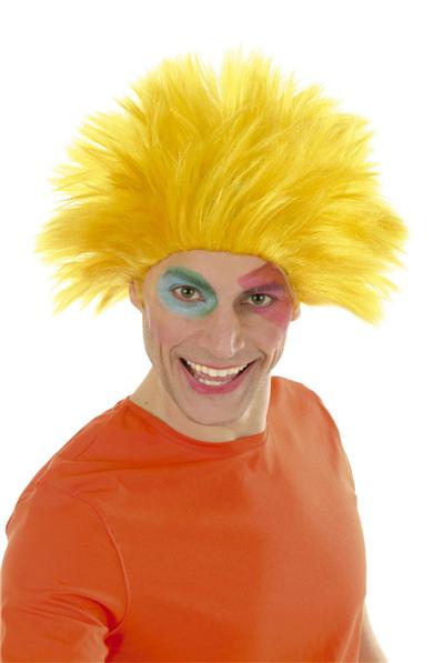 Perruque Pop Ebouriffée Jaune
