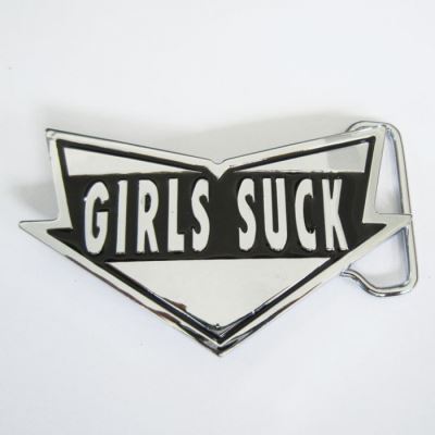 boucle de ceinture girls suck noir fleche humour sexy homme