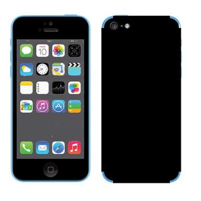 SKIN STICKERS POUR APPLE IPHONE 5C (STICKER : NOIR INTENSE)