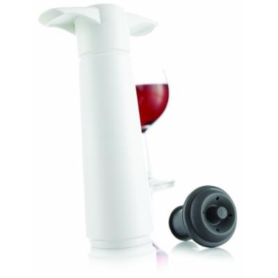VACUVIN POMPE À VIN + BOUCHON EN PLASTIQUE BLANC 22,4 X 13,2 X 3 CM