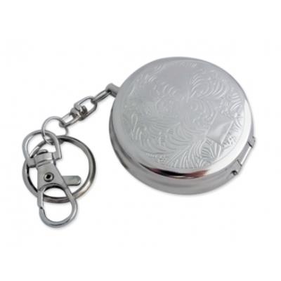 Cendrier portatif en métal gravé feuillage accessoire fumeur mégot cigarette