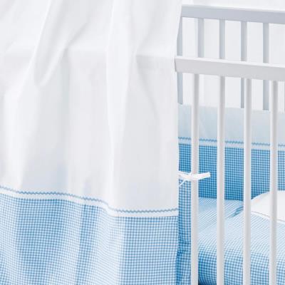 Ciel pour lits de bébé Vichy bleu - Pinolino