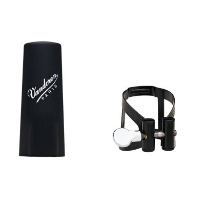 Clarinettes VANDOREN LIGATURE M/O Mib NOIRE ET COUVRE BEC PLASTIQUE - LC52BP Ligature clarinette Mib