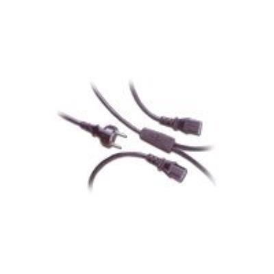 MCL - Répartiteur d'alimentation - alimentation (M) pour alimentation (F) - 2 m - noir