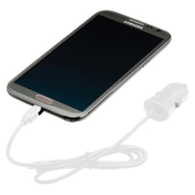 Chargeur micro usb mâle pour micro usb pour voiture ? connecteur blanc 1,00 m 12 v pour voiture valueline
