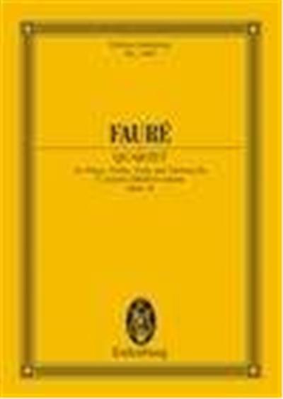 Faure Gabriel Quatuor Opus 15/1 Piano/Cordes Conducteur De Poche