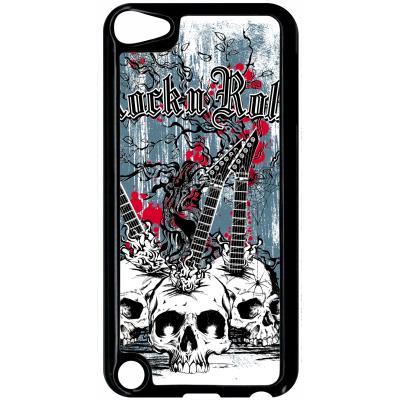 Coque ipod touch 5 heavymetal rock n roll skulls