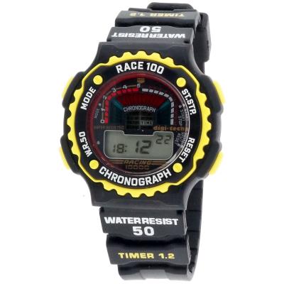 Montre Digi-Tech /DT102912 en Caoutchouc Noir