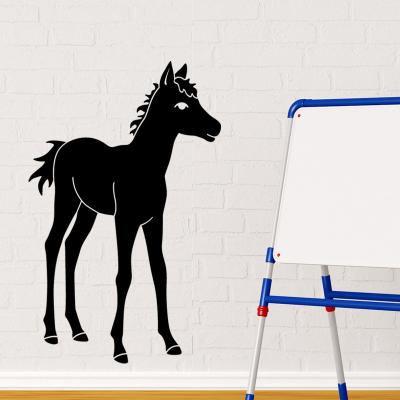 Pick and Stick Sticker Mural Jeune poulain - 85 x 55 cm, Noir