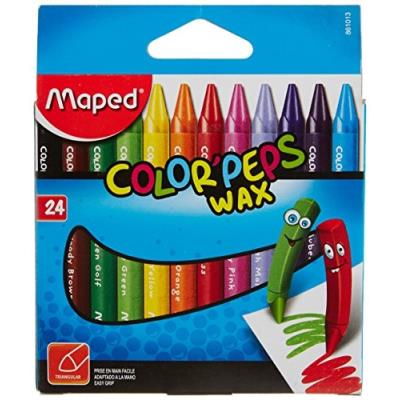 Maped Crayons Color Peps Wax Cire, 24 Étui En Carton 861013