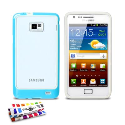Bumper ORIGINAL Bleu lagon et blanc , Colors,  de MUZZANO pour SAMSUNG GALAXY S2