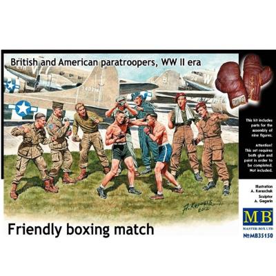 Figurines 2ème Guerre mondiale : Match de boxe sur la base aérienne 1943-1944 Master Box