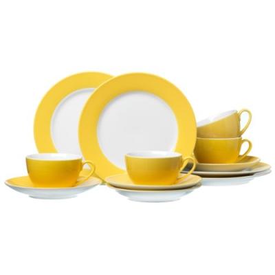 ritzenhoff & breker 597011 doppio service à café jaune 12 pièces