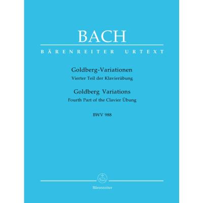 Partitions classique BARENREITER BACH J.S - VARIATIONS GOLDBERG BWV 988 - PIANO Piano