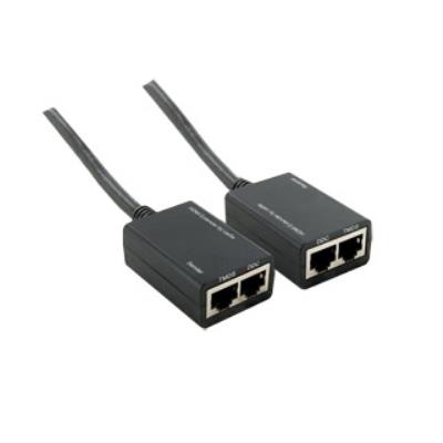 4world 1080p hdmi extender par cat 5e   6 ethernet rj45 30m w   tx + rx  queue de cochon  06920