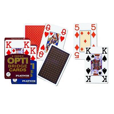 Jeu de 55 cartes - Opti Bridge 4 Index : Bleu
