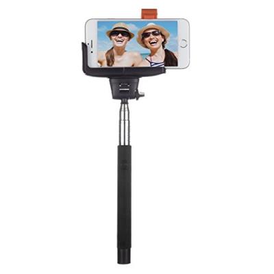Kitvision Perche de Selfie/Monopode Léger Extensible (Jusqu'à 110cm) avec Commande Bluetooth Intégrée, 3 x Selfie Smiles et Support Téléphone Compatible avec Smartphones Android et iOS, Caméras et Appareils Photos Numériques - Noir