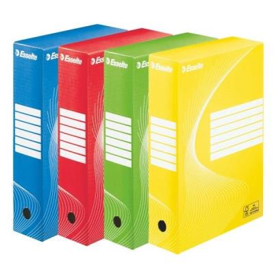 ESSELTE Lot de 4 Boîtes Archives 80 mm Couleur