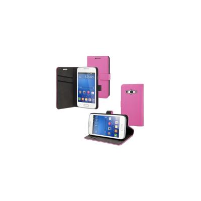 Muvit Slim Folio - Flip cover voor mobiele telefoon - polycarbonaat - roze - voor Samsung Galaxy Trend 2 Lite