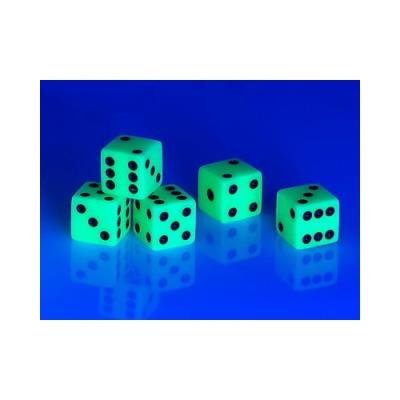 Lot de 5 dés phosphorescents