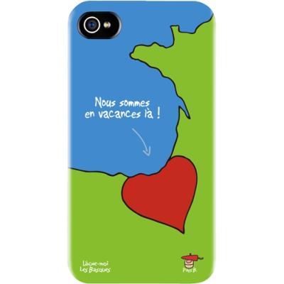 Coque rigide hihihi vacances basques pour iphone 4 4s
