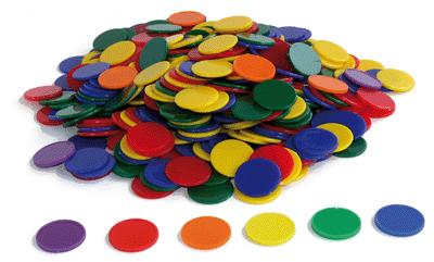 Jetons En Plastique Opaque 25mm - Sachet De 500