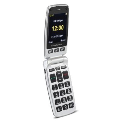 DORO Primo 413 - Téléphone mobile - microSD slot - 320 x 240 pixels - TFT - 2 MP - noir, argent